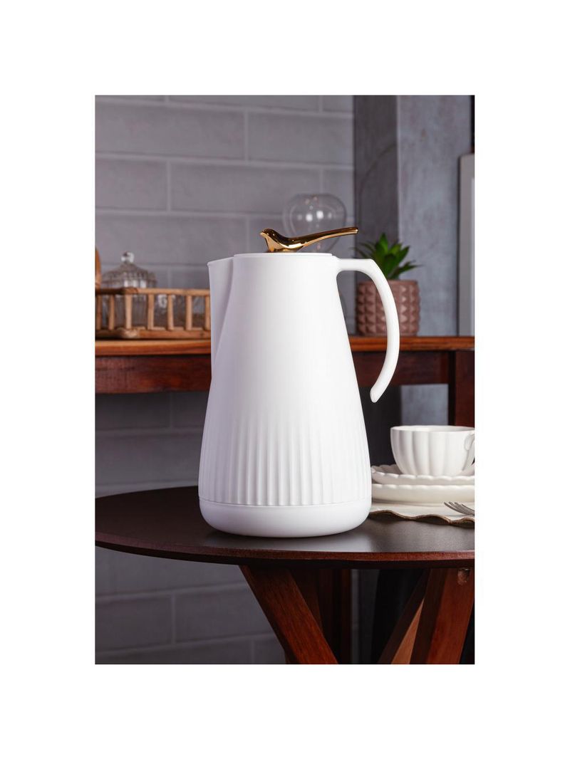 Garrafa térmica wolff new bird de plástico branca 1l