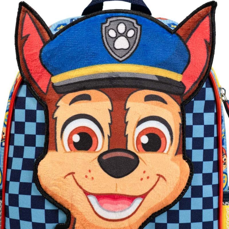 Mochila escolar masculina infantil patrulha canina chase azul
