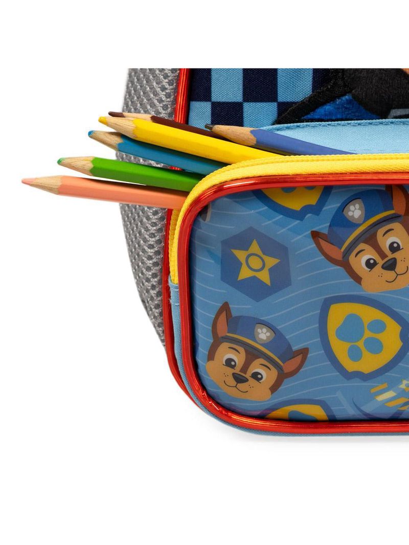 Mochila escolar masculina infantil patrulha canina chase azul