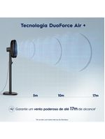 Ventilador de coluna electrolux efs40 duoforce air+ 40cm 126w 6 pás silencioso grafite