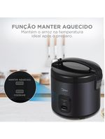 Panela De Arroz Elétrica Midea 3 Litros Preta PAE30P1 110V