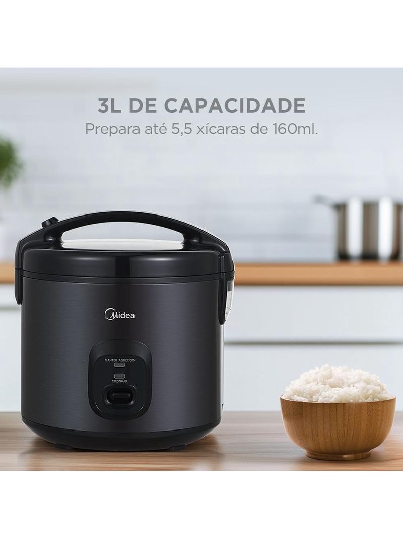 Panela De Arroz Elétrica Midea 3 Litros Preta PAE30P1 110V