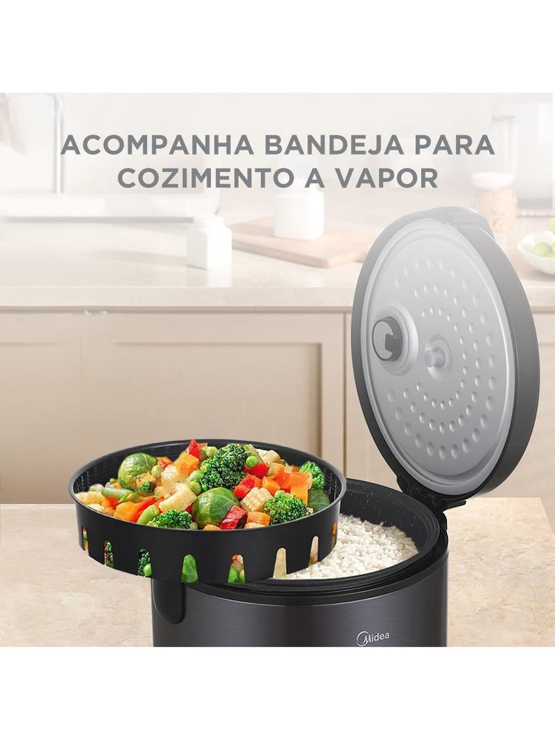 Panela De Arroz Elétrica Midea 3 Litros Preta PAE30P1 110V