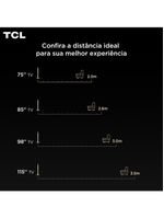 Smart tv 75" tcl 75c7k 4k qd-mini led 144hz com sistema operacional google tv