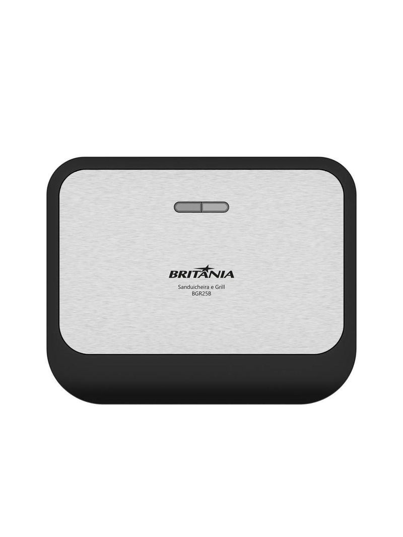 Sanduicheira E Grill Britânia Inox 2 Em 1 BGR25B 220V