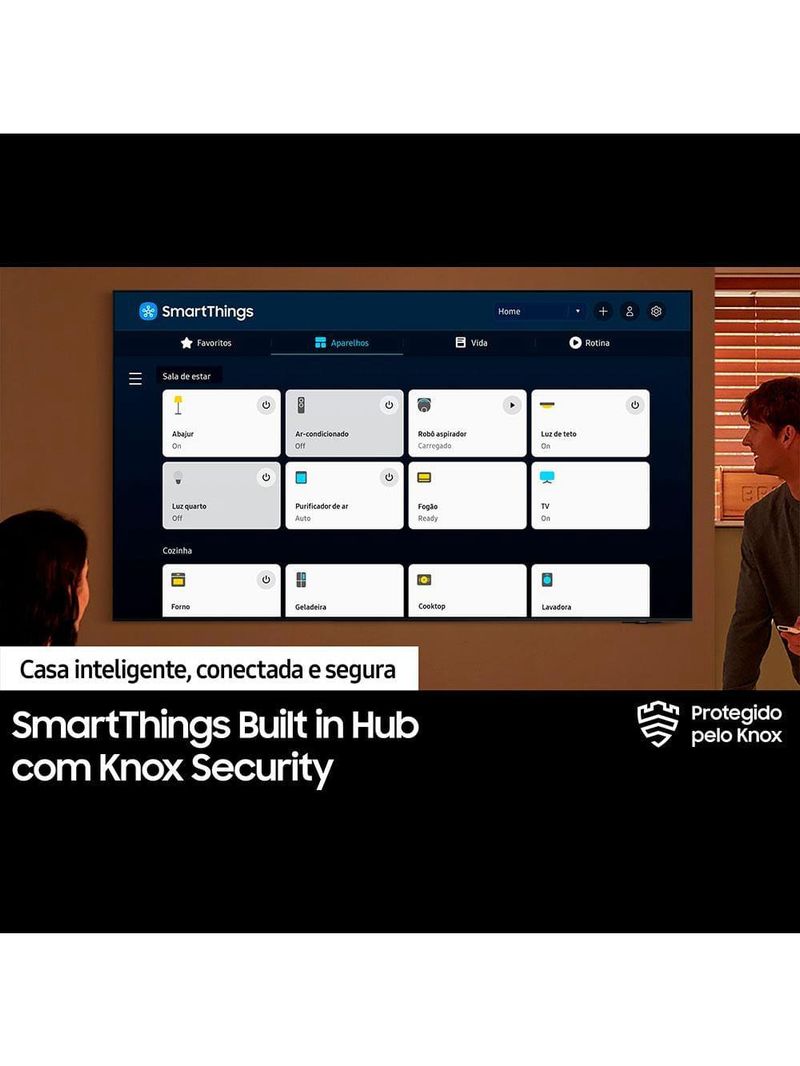 Smart tv 98" samsung crystal uhd 4k un98du9000 com wi-fi integrado, bluetooth, gaming hub, alexa e som em movimento virtual