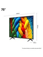 Smart tv 75" 4k lg 75nano80asa nanocell processador a7 ai gen8 webos 25 charcoal black