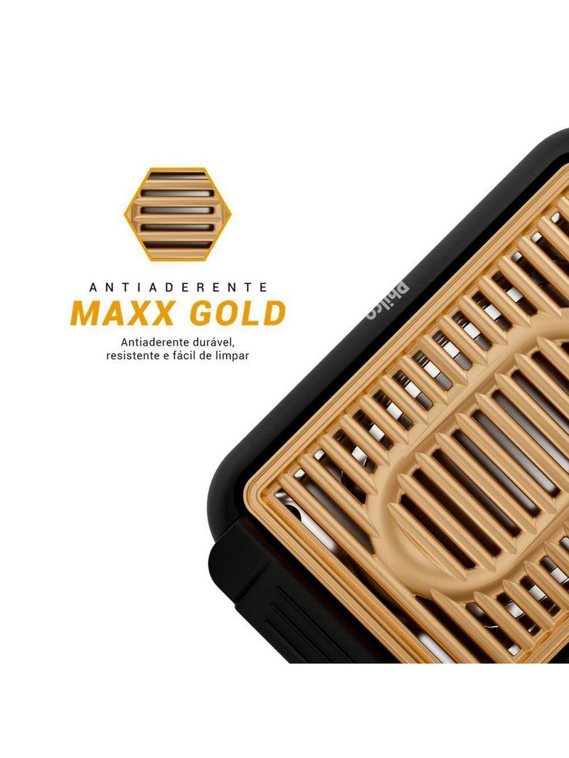 Churrasqueira Elétrica Philco Antiaderente Gold Pcq10a 220v