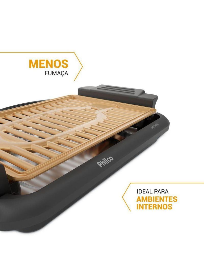 Churrasqueira Elétrica Philco Antiaderente Gold Pcq10a 220v
