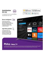 Smart Tv 60" Philco 4k Roku Borda Infinita P60cra Bivolt