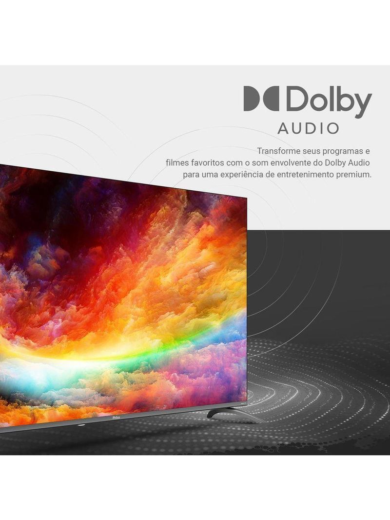 Smart Tv 60" Philco 4k Roku Borda Infinita P60cra Bivolt