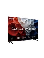 Smart tv 65" 4k semp 65s62 google tv processador aipq dolby audio preta