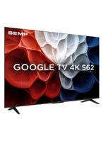 Smart tv 65" 4k semp 65s62 google tv processador aipq dolby audio preta