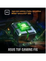 Notebook gamer 16” asus tuf gaming f16 fx607vj-rl002 intel core 5 210h 8gb ram 512gb ssd rtx 3050 mecha gray