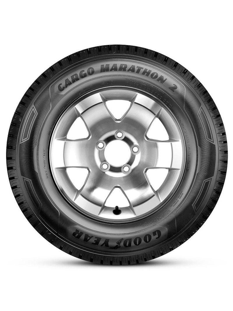 Pneu goodyear cargo marathon 2 185r14c 102/100r aro 14 para caminhonetes - preto