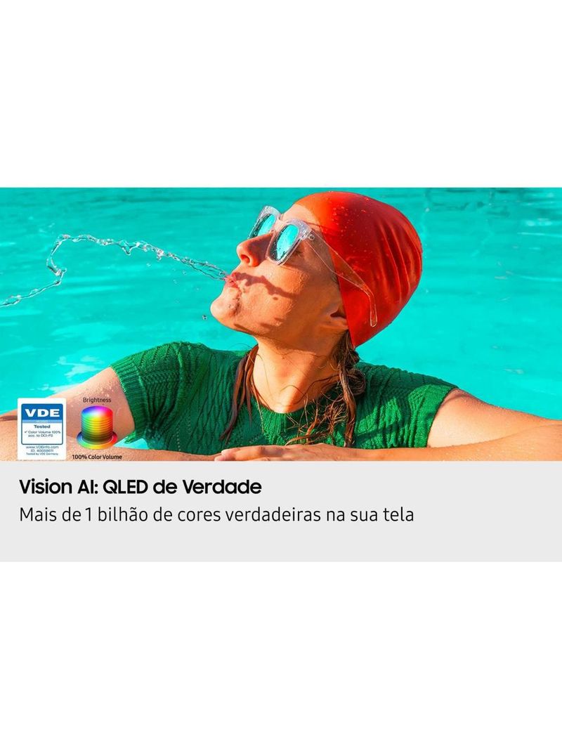 Smart tv samsung 85” 4k qled ultra qn85q7faagxzd processador com ai controle por gestos xbox cloud gaming