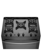 Fogão continental 5 bocas fc5gb preto mesa de vidro forno eco turbo tripla chama bivolt