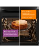 Fogão continental 5 bocas fc5gb preto mesa de vidro forno eco turbo tripla chama bivolt