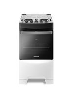 Fogão continental 4 bocas fc4ib com mesa de inox, tecnologia top limpa fácil e acendimento automático bivolt – branco