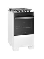 Fogão continental 4 bocas fc4ib com mesa de inox, tecnologia top limpa fácil e acendimento automático bivolt – branco