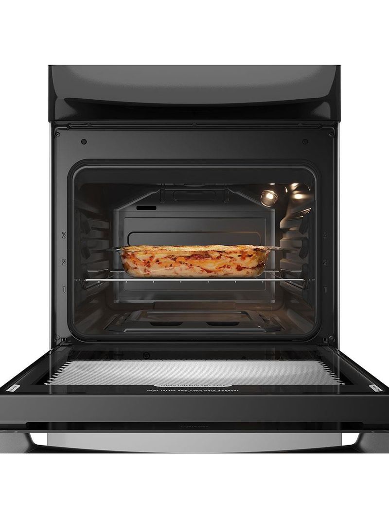 Fogão continental 4 bocas fc4ib com mesa de inox, tecnologia top limpa fácil e acendimento automático bivolt – branco