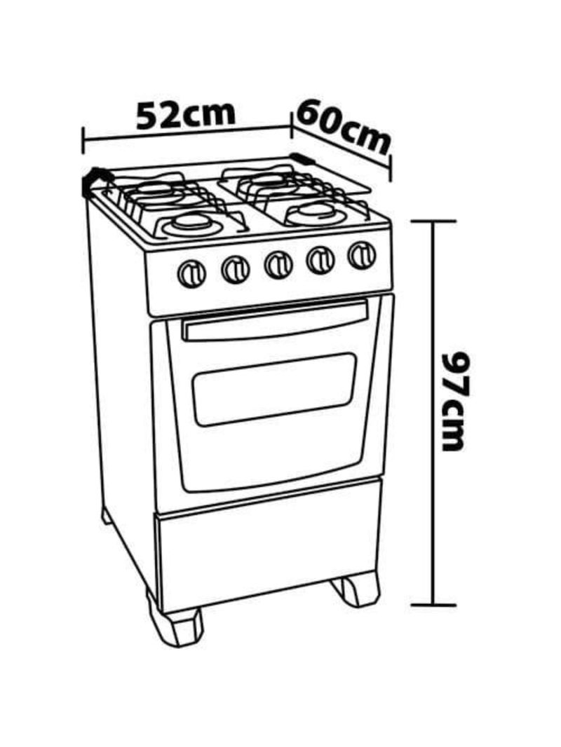 Fogão continental 4 bocas fc4ib com mesa de inox, tecnologia top limpa fácil e acendimento automático bivolt – branco