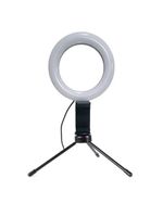 Luz Ring Light 16cm Tripé De Mesa Com Suporte Celular Gravar Vídeo