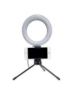 Luz Ring Light 16cm Tripé De Mesa Com Suporte Celular Gravar Vídeo