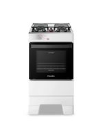 Fogão esmaltec ideal top t4iab branco 4 bocas com mesa de inox e acendimento automático forno 50l – bivolt