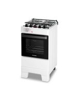 Fogão esmaltec ideal top t4iab branco 4 bocas com mesa de inox e acendimento automático forno 50l – bivolt