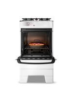 Fogão esmaltec ideal top t4iab branco 4 bocas com mesa de inox e acendimento automático forno 50l – bivolt