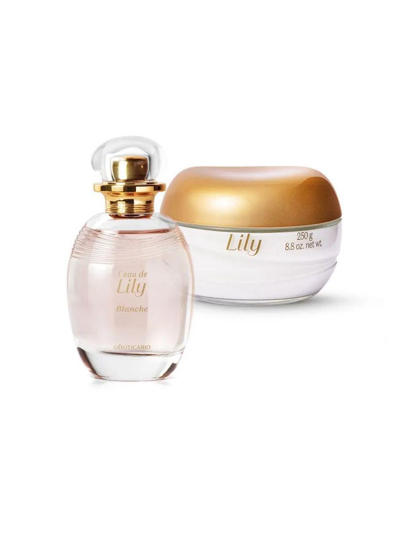 Combo Lily Blanche Desodorante Colônia 75ml + Creme Acetinado 250g