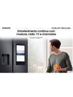 Geladeira samsung family hub side by side rs58t5561b1 digital inverter frost free com soundbar, smart view, bluetooth e wi-fi black inox look – 585 l