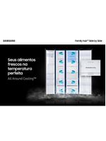 Geladeira samsung family hub side by side rs58t5561b1 digital inverter frost free com soundbar, smart view, bluetooth e wi-fi black inox look – 585 l