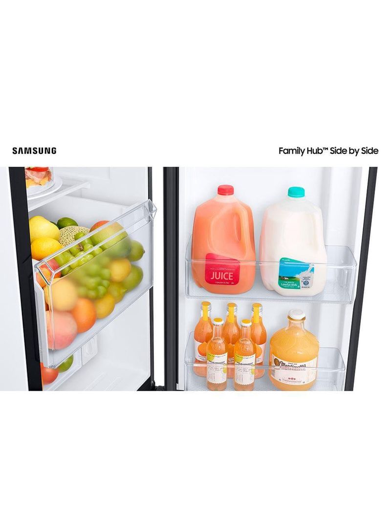 Geladeira samsung family hub side by side rs58t5561b1 digital inverter frost free com soundbar, smart view, bluetooth e wi-fi black inox look – 585 l