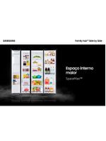 Geladeira samsung family hub side by side rs58t5561b1 digital inverter frost free com soundbar, smart view, bluetooth e wi-fi black inox look – 585 l