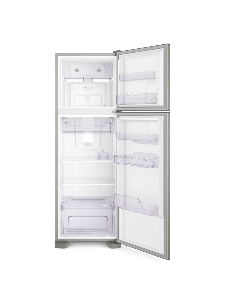 Geladeira electrolux dfx41 frost free 371l turbo congelamento duplex inox