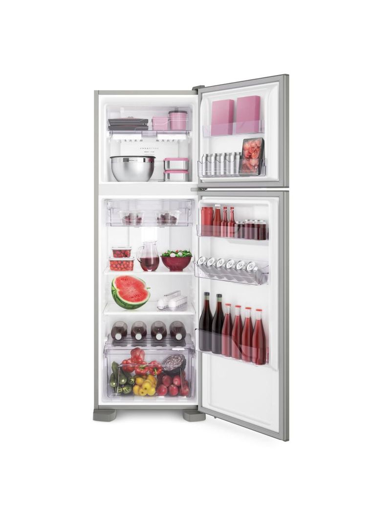Geladeira electrolux dfx41 frost free 371l turbo congelamento duplex inox