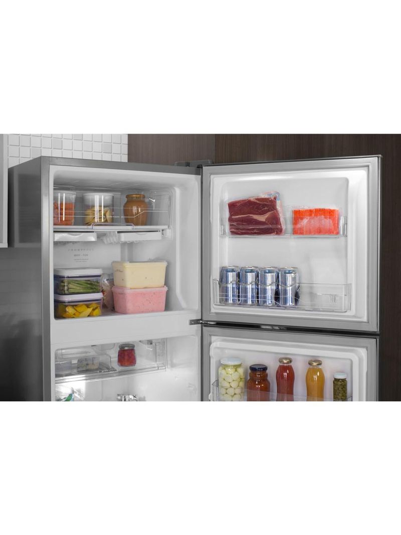 Geladeira electrolux dfx41 frost free 371l turbo congelamento duplex inox