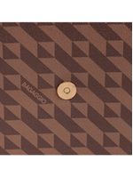 Porta celular feminino alça transversal monograma bg marrom