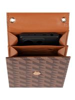 Porta celular feminino alça transversal monograma bg marrom