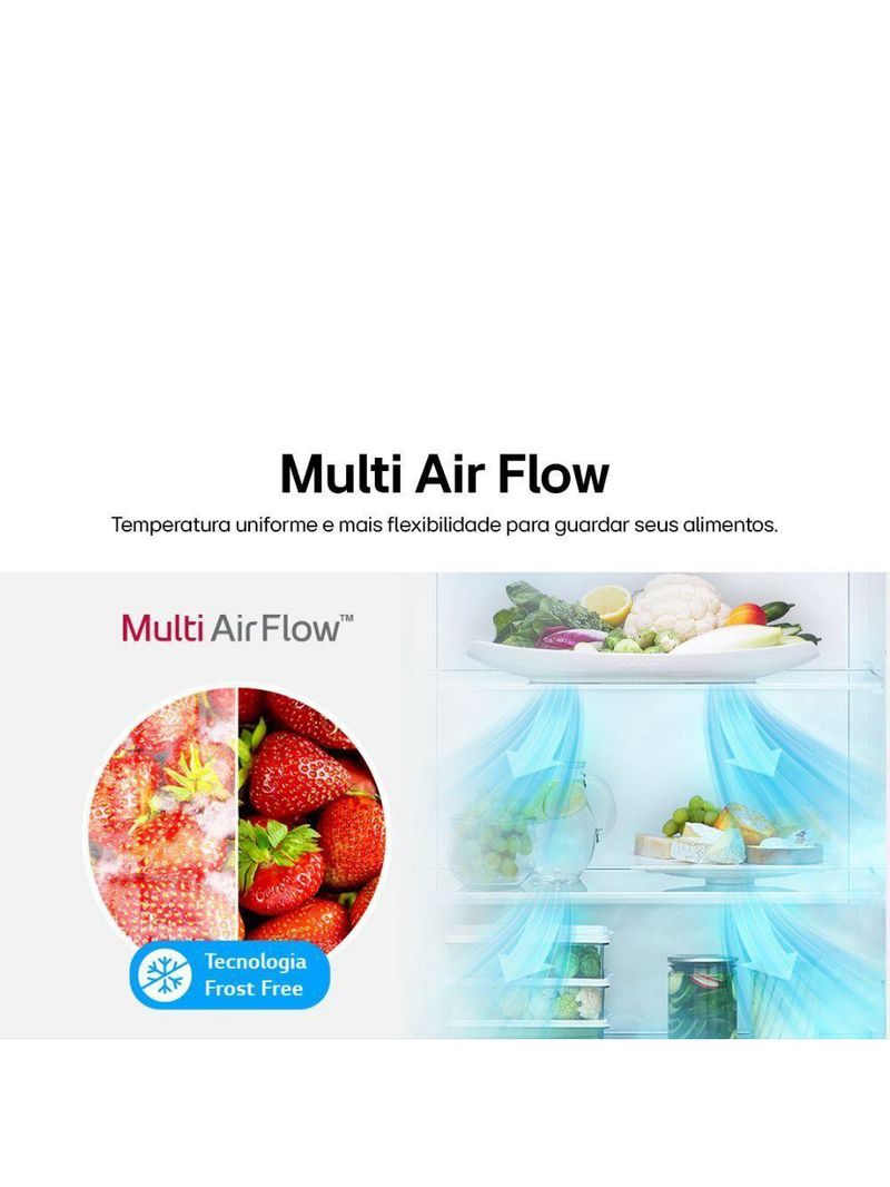 Geladeira LG Frost Free Inverter 395L GN-B392PLB Inox 220V
