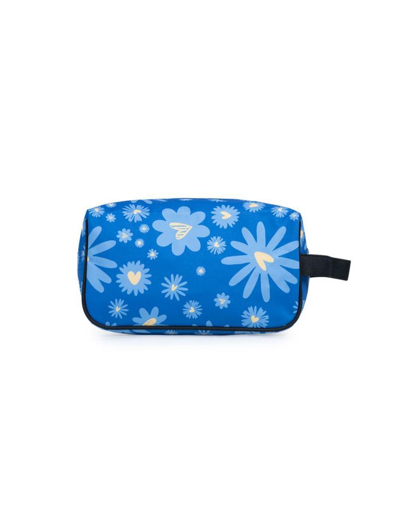 Necessaire feminina margaridas azul