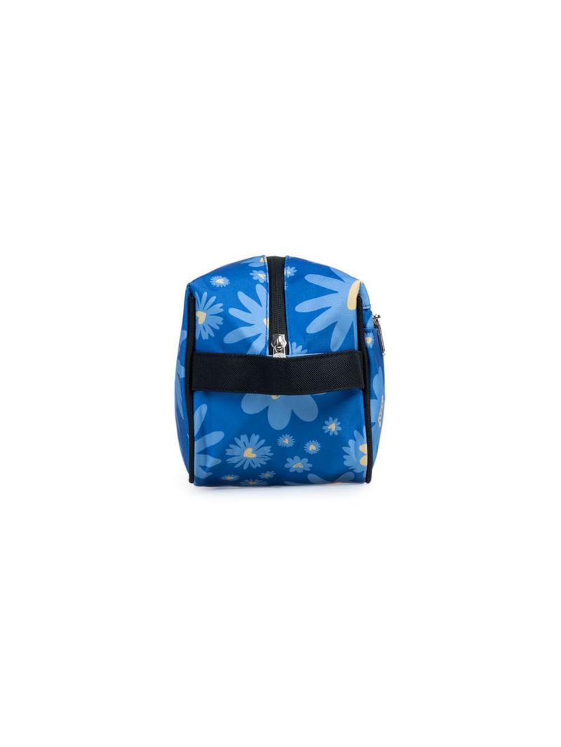Necessaire feminina margaridas azul