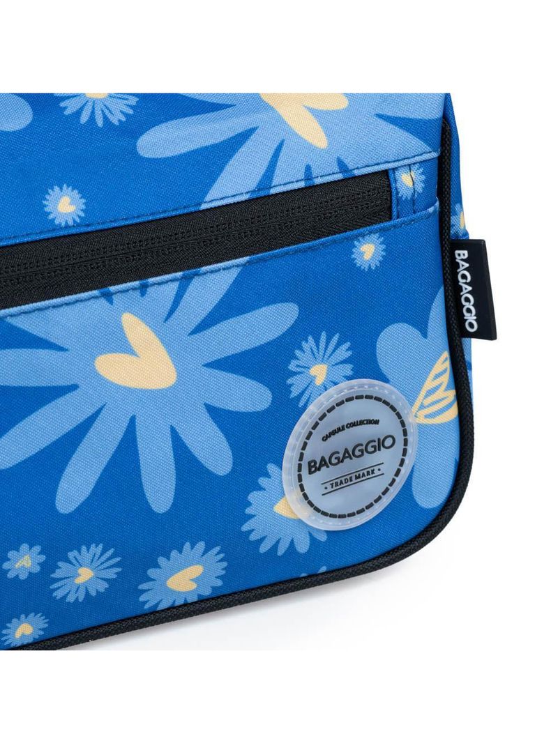 Necessaire feminina margaridas azul