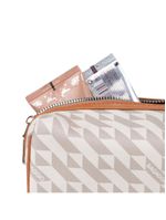 Necessaire de viagem feminina média monograma bg bege
