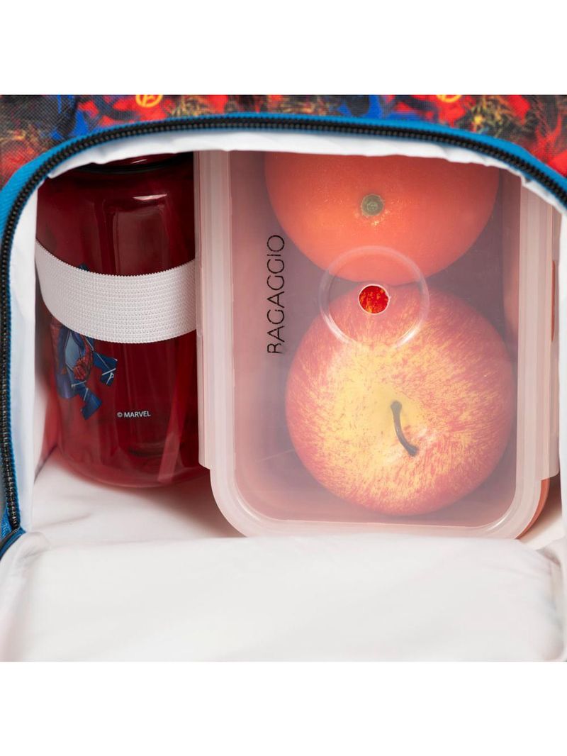 Lancheira térmica infantil masculina vingadores preta