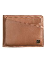 Carteira masculina de couro com porta cartão suissewin café