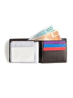 Carteira masculina de couro porta documentos newton marrom