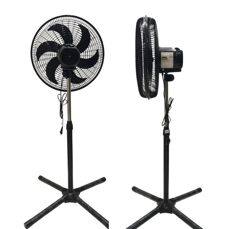 Ventilador Silencioso Pedestal Coluna 50cm 3 Velocidades Altura Ajustável 1,30m 18pol 6 Pas 60w 60hz 110v